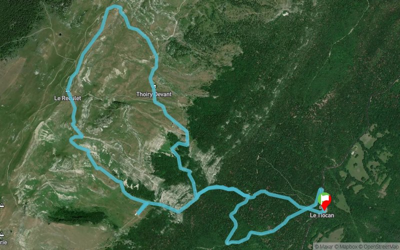Trace de Trail : Le Tiocan - Le Reculet - Narderan